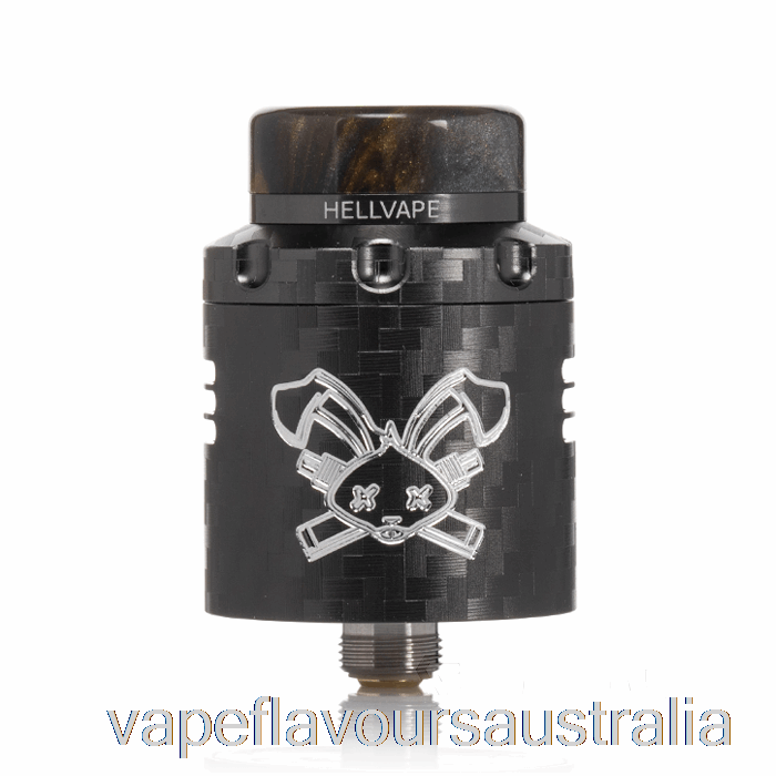 Vape Nicotine Australia Hellvape DEAD RABBIT V3 24mm RDA Gunmetal Carbon Fiber